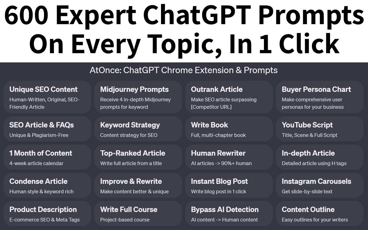 Free ChatGPT Chrome Extension Prompts GPT-4